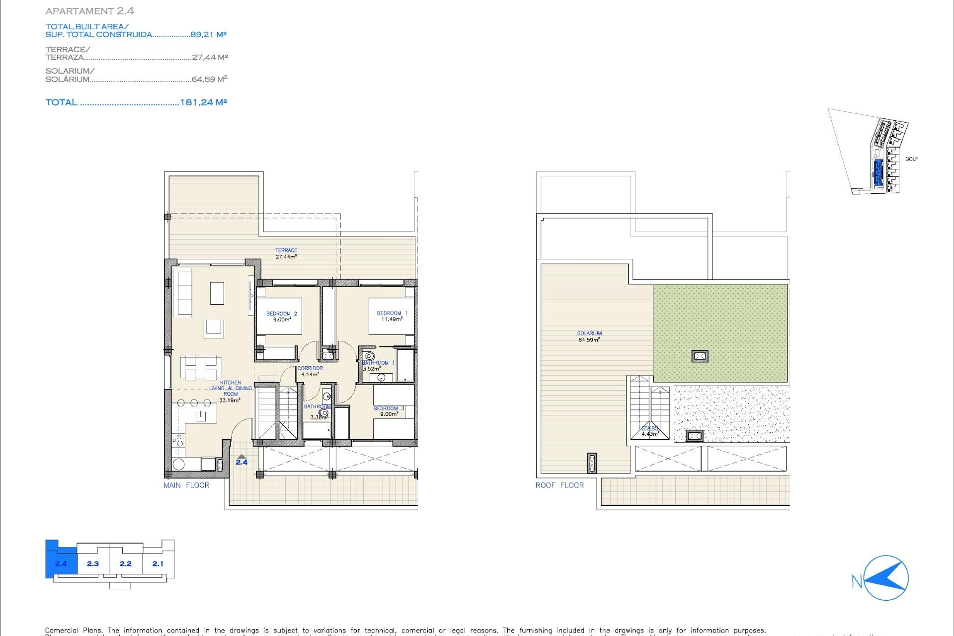 New Property for sale - Penthouse - Los Alcazares - Serena Golf and Beach Resort