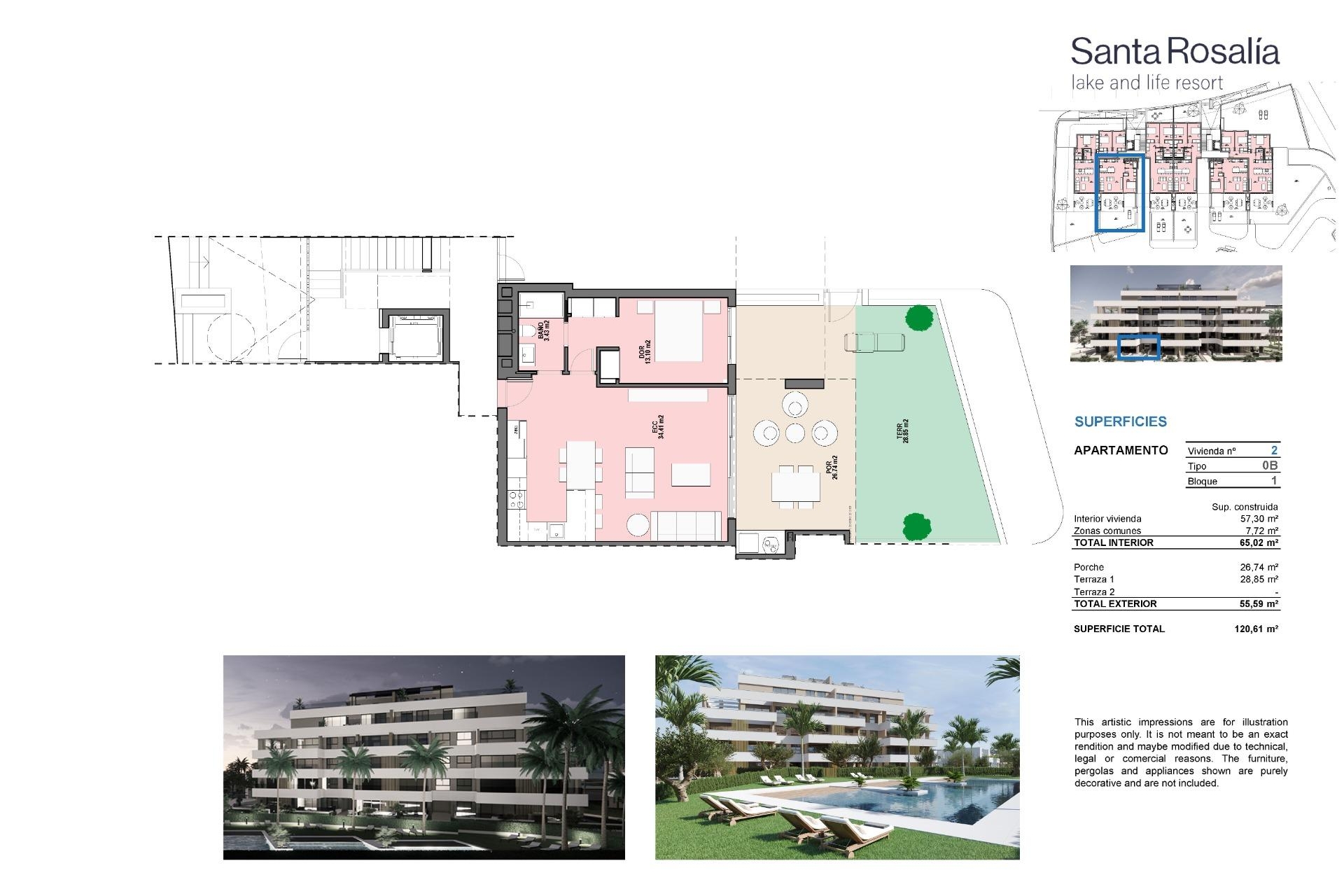 Nueva propiedad en venta - Apartment for sale - Torre Pacheco - Santa Rosalia Lake and Life Resort