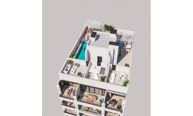 Penthouse - New Property for sale - Torrevieja - Playa Del Cura