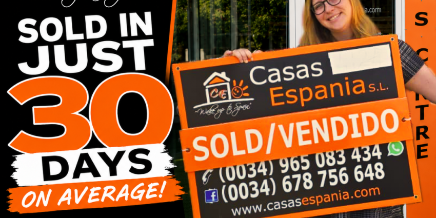 Sell Your Property in Spain – Average Sale Time Just 30 Days!
