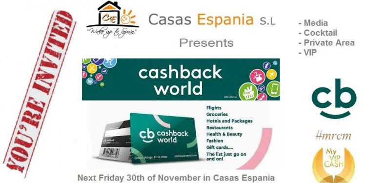 Casas Espania and Cashback World promotional event - 27 November 2018