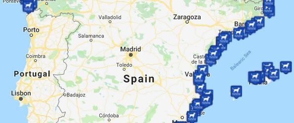 Dog Friendly beaches in Spain in one handy map