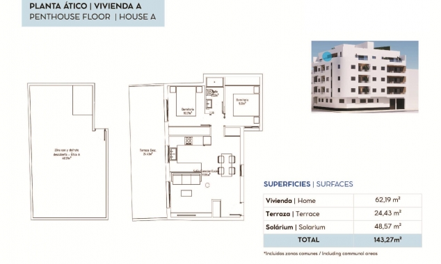 New Property for sale - Penthouse - Torrevieja - pueblo